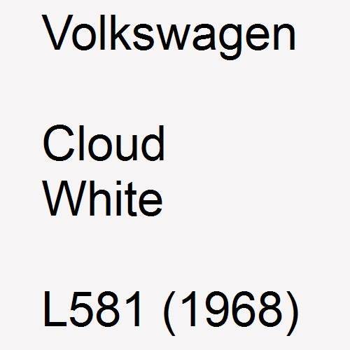 Volkswagen, Cloud White, L581 (1968).